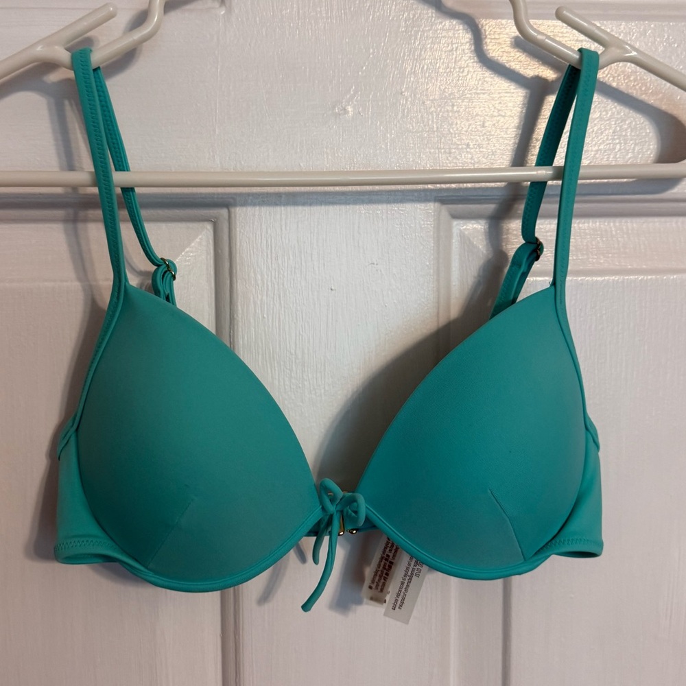 Victoria's Secret Aqua/Teal Push-Up Bikini Top